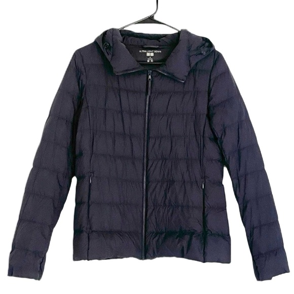 Women's Navy Ultra Light Down Parka - Picture 2 of 10
